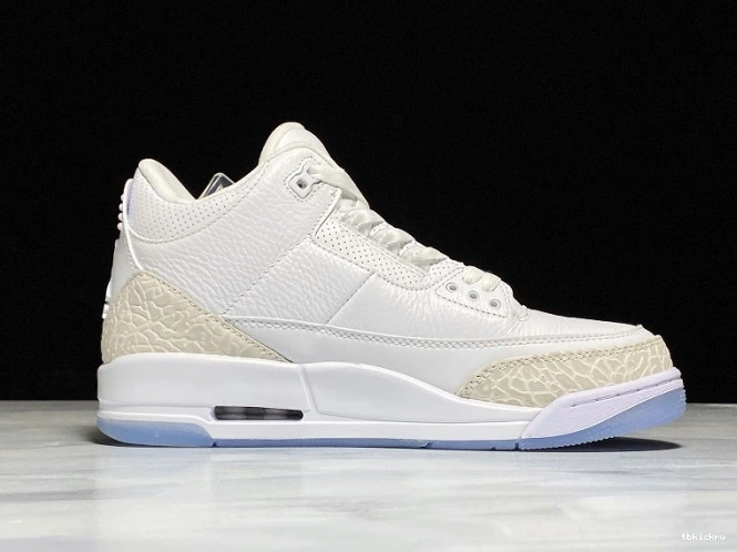 Reps TBkick White Triple Jordan Air 3 Retro 136064-111 0824